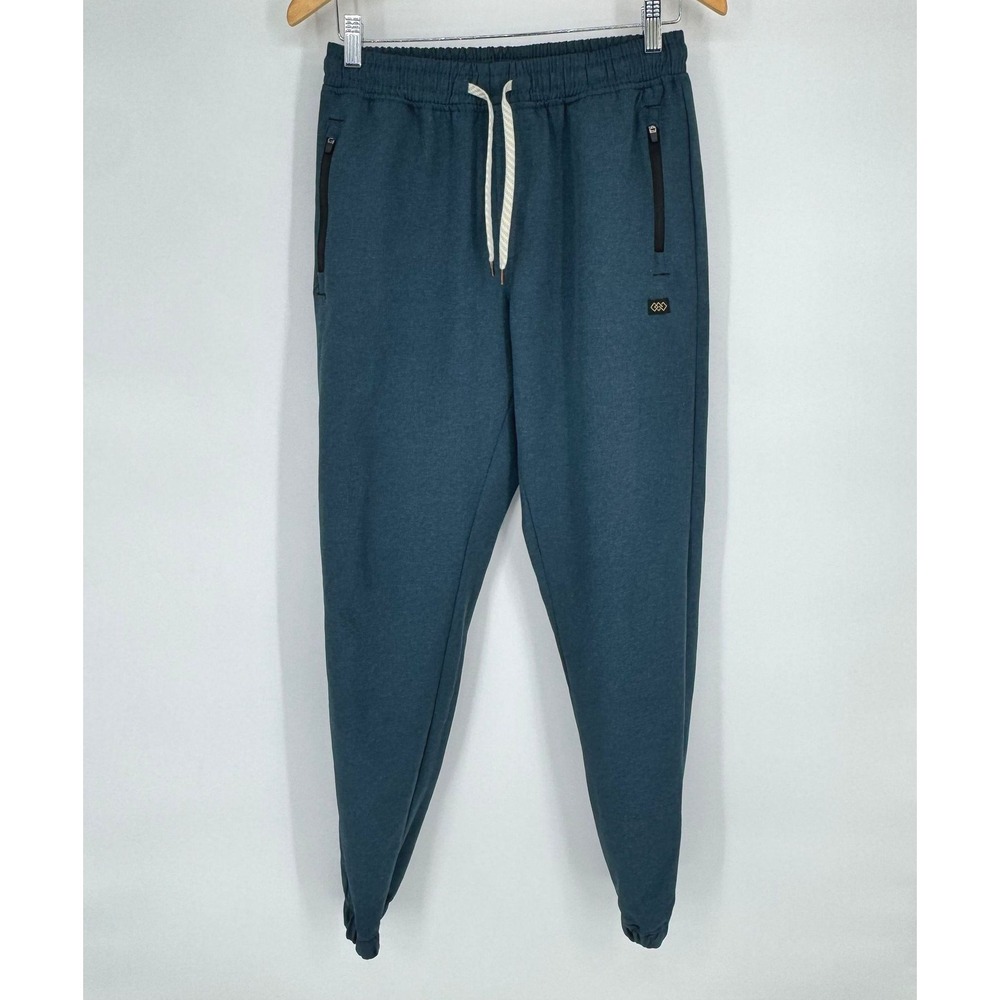 Leg3nd Discovery Mens Blue Joggers Sweatpants Slim Fit‎ Zipper Pockets Blue Sz S